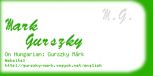 mark gurszky business card