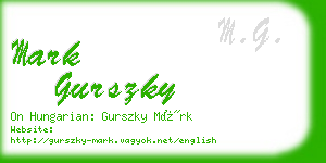 mark gurszky business card